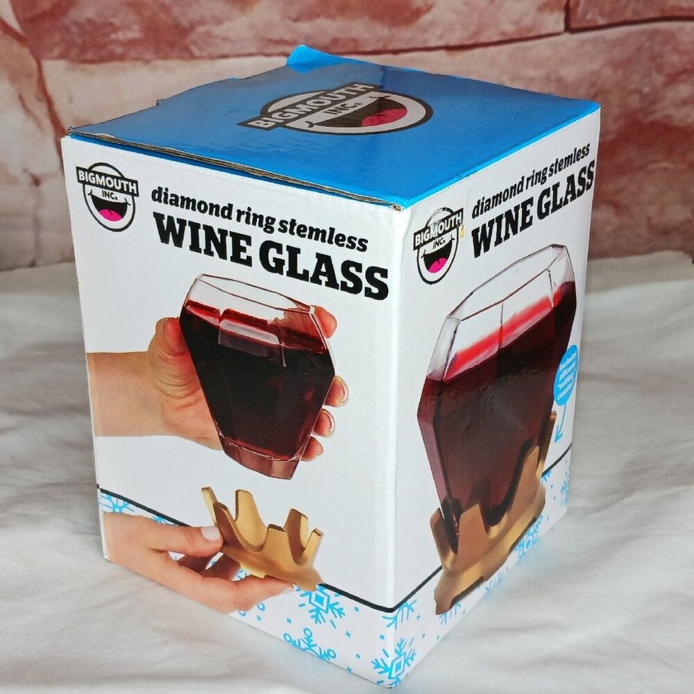 The Diamond Ring Stemless Wine Glass - 10oz - Big Mouth Inc